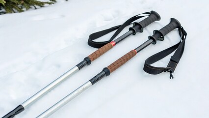 Trekking Poles in Snow