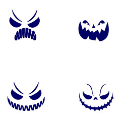 scary face mascot design with a sharp geometric touch