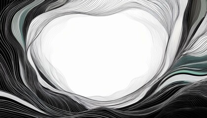 Fototapeta premium frame border of curved lines wave pattern abstract background with copy space