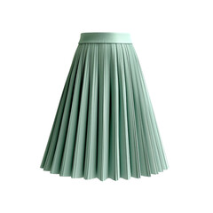 Elegant Sage Green Pleated Midi Skirt Fashion Apparel