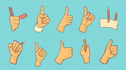 Fototapeta premium Professional Hand Gestures: Communicating Clearly Through Body Language