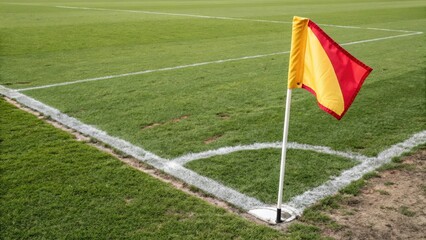 Fototapeta premium Corner Flag on Soccer Field
