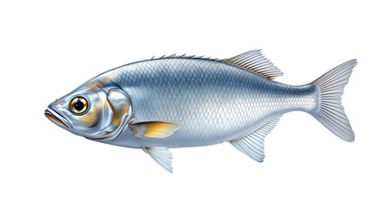 Fototapeta premium Silver Dory fish illustration on elegant black backdrop capturing nature