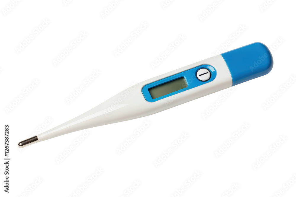 Poster digital thermometer isolated with transparent background