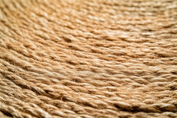 Natural fibers intertwined in circular pattern create warm, text