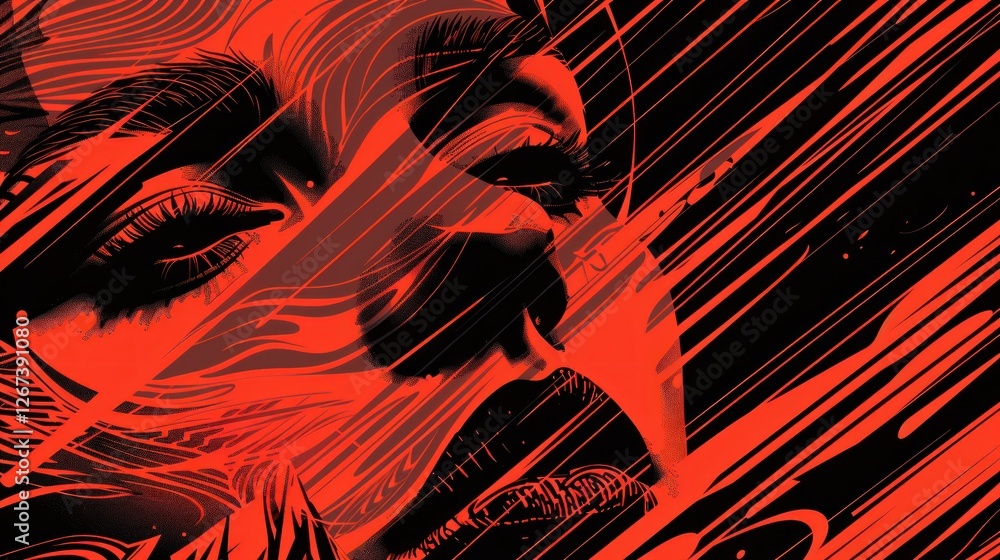 Poster a bold and dynamic vector art with bold lines, emphasizing modern and striking visuals,