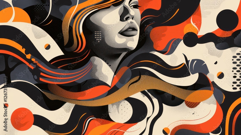 Poster a bold and dynamic vector art with bold lines, emphasizing modern and striking visuals,