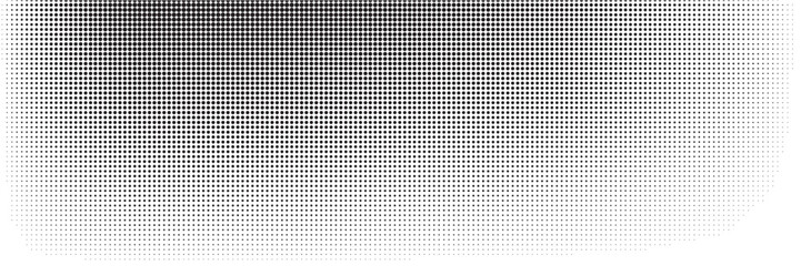 Halftone gradient. Dotted gradient, smooth dots spraying and halftones dot background seamless horizontal geometric pattern vector template set