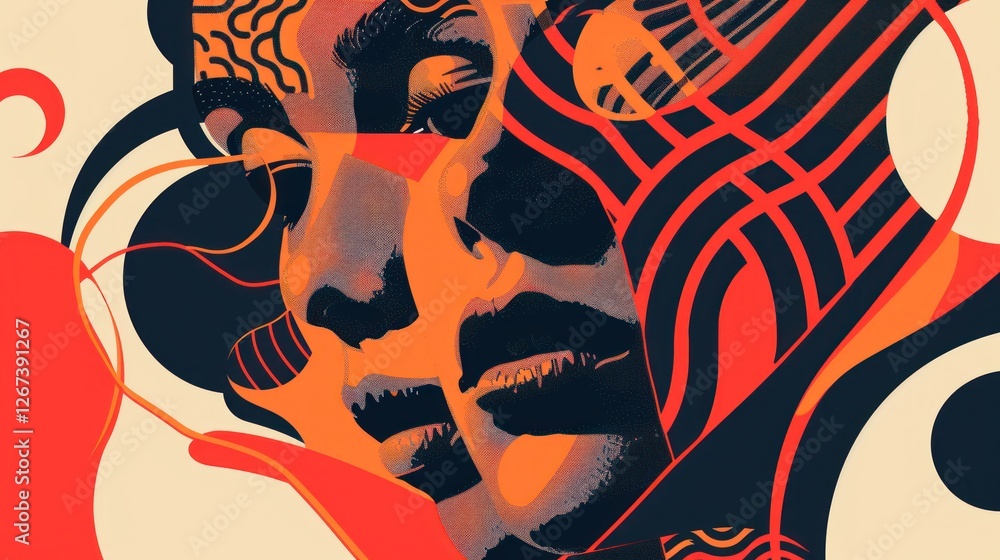 Poster a bold and dynamic vector art with bold lines, emphasizing modern and striking visuals,