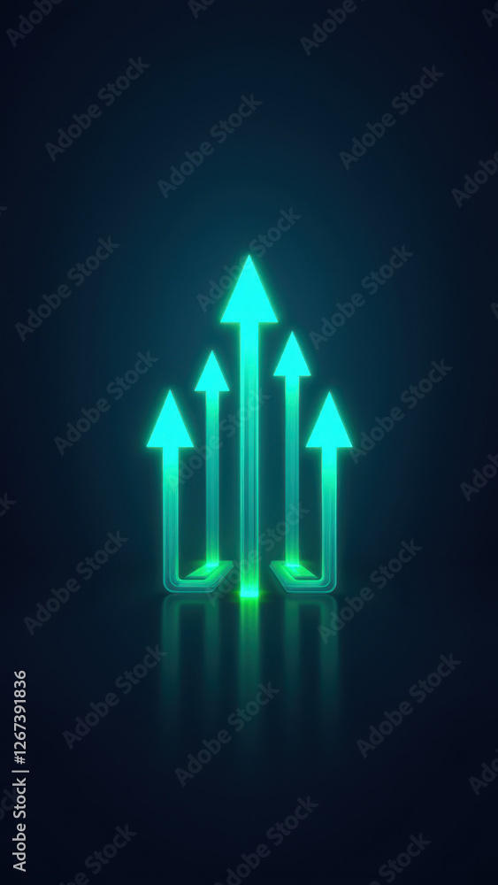 Poster a digital representation of a shield with arrows pointing towards it against a cybernetic backdrop, 