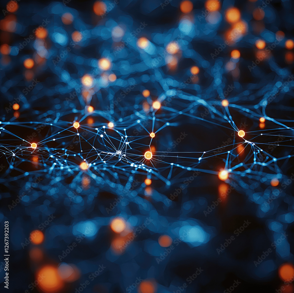 Aufkleber a network of glowing connections linking individuals each dot representing someone inspired or influ