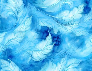 Fototapeta premium seamless light blue frozen ice watercolor texture