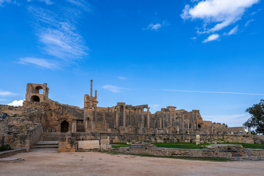 Dougga, the best-preserved Roman small town in North Africa, a world heritage site in Tunisia
