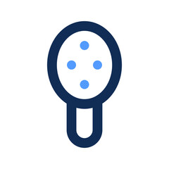 hair brush outline color icon