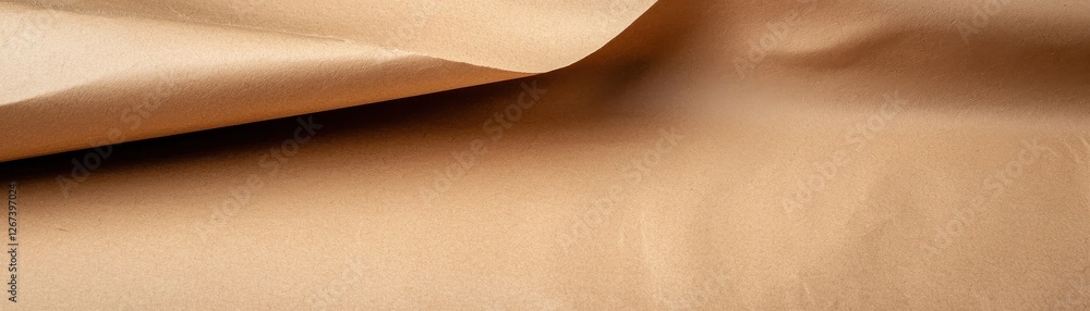 Poster smooth beige fabric texture with subtle fold and soft sheen perfect for backgrounds and textile desi