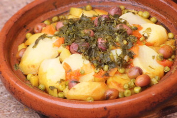 Fresh Moroccan Tajine Close up