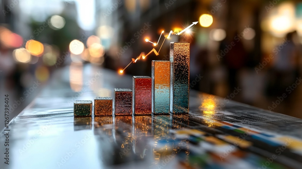 Poster business data analysis is multi-layered and represented by intricate visualizations consisting of vi