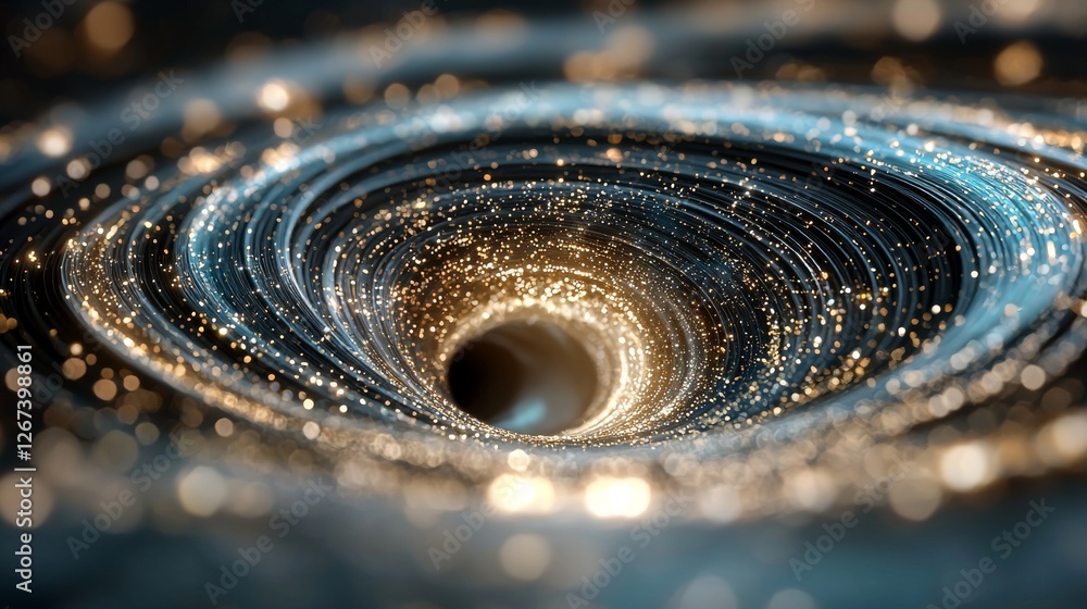 Wall mural a cosmic blue galaxy swirls with sparkling stars, surrounded by an ethereal light in deep space