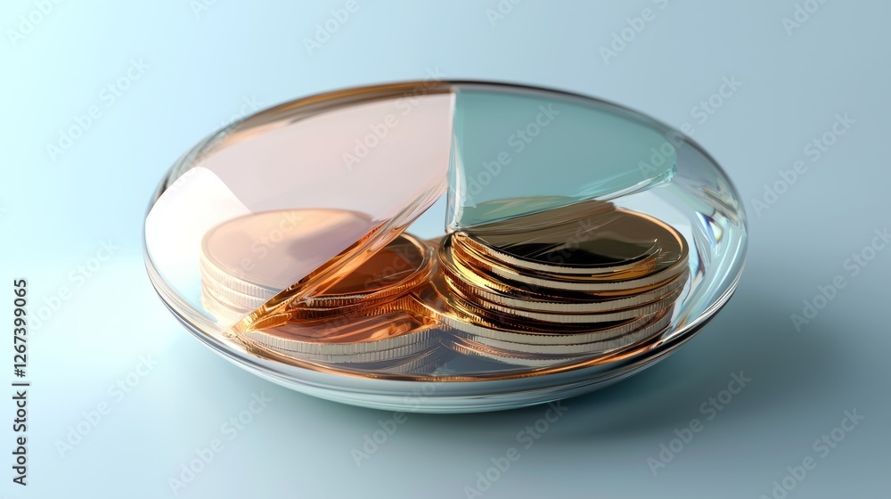 Poster a colorful pie chart illustrating diverse investments is utilized to represent dynamic asset allocat