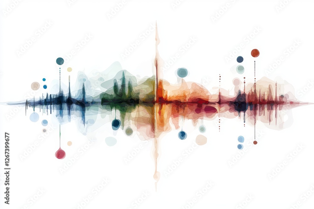 Aufkleber a dynamic and energetic composition is formed by combining abstract colorful soundwaves with vibrant