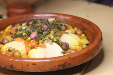 Fresh Moroccan Tajine Close up