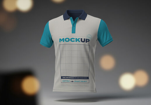 Polo TShirt Floating Mockup