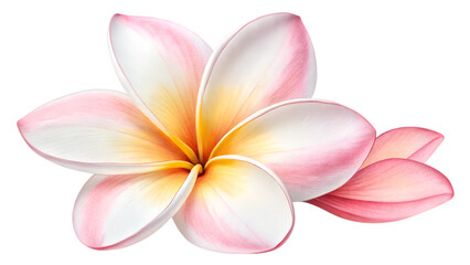 Fototapeta premium Plumeria flower tropical blossom isolated on transparent background