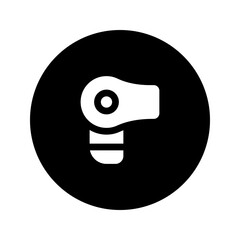 hair dryer glyph circular icon