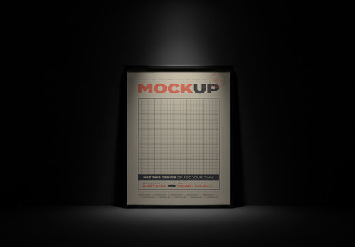 Page with Spot Light Noir Style Mockup
