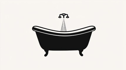 Retro bathtub with showerhead