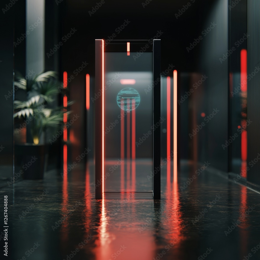 Poster abstract technology forms the basis of a futuristic gaming interface background, complete with hud e