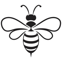 Simple Minimalist Bee Vector Design
