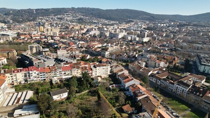 Naklejka premium aerial photograph of the city of Braga in Portugal
