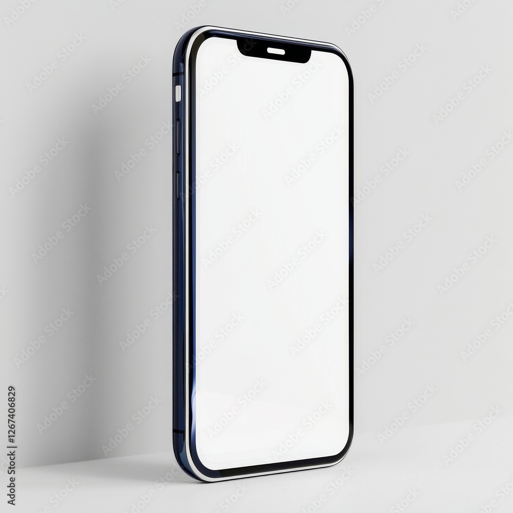 Poster the image features a black phone mock up with its screen left blank, set against a transparent backg