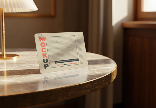 Credit Card Mockup Elegant Scene