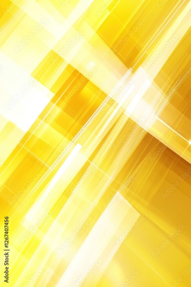 Poster bright abstract yellow patterns with dynamic light effects