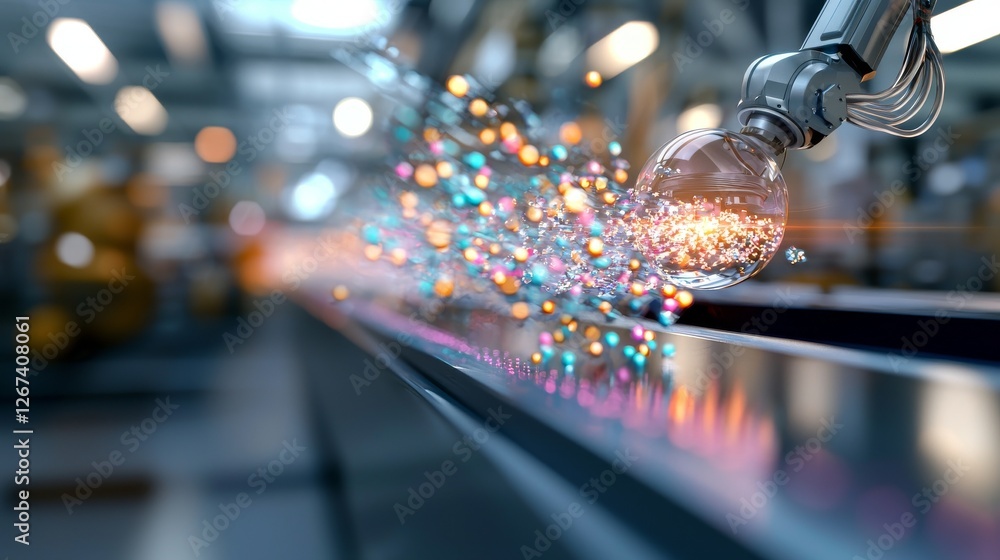 Poster stock is revolutionizing the industry with smart factories, industry 4.0, machine-to-machine compute