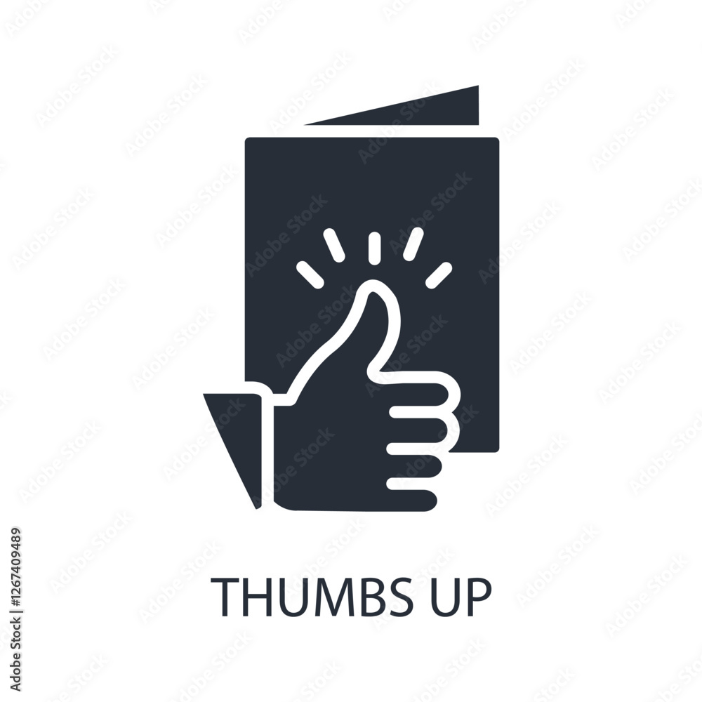 Poster Thumb up icon. vector.Editable stroke.linear style sign for use web design,logo.Symbol illustration.