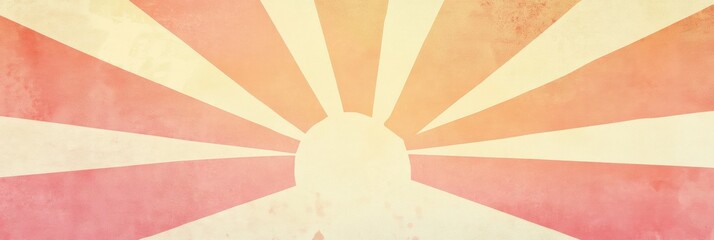Vibrant sun rays radiate from a central point, creating a striking abstract pattern on a textured background. Generative AI