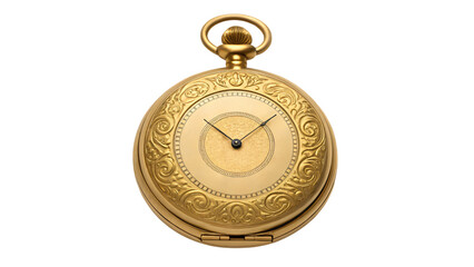 antique pocket watch isolated on white