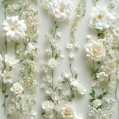 Serene White Floral Arrangement Featuring Roses Daisies and Delicate Blossoms for Elegant Occasions