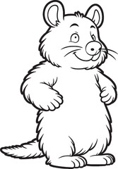 Naklejka premium set of vector illustration of cartoon Wombat, vector illustration of cartoon Wombat, wombat silatoutte 
