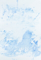 Real Aquarelle Paint Flowers on Textured Paper
