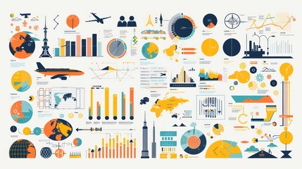 A comprehensive infographic vector elements, perfect for data visualization,