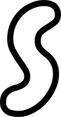 S Lowercase Alphabet outline Vector, perfect for educational materials, coloring books, and graphic design projects. Scalable and editable.