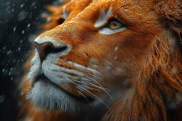 Intense Lion Portrait, A Glimpse into the Soul of the King