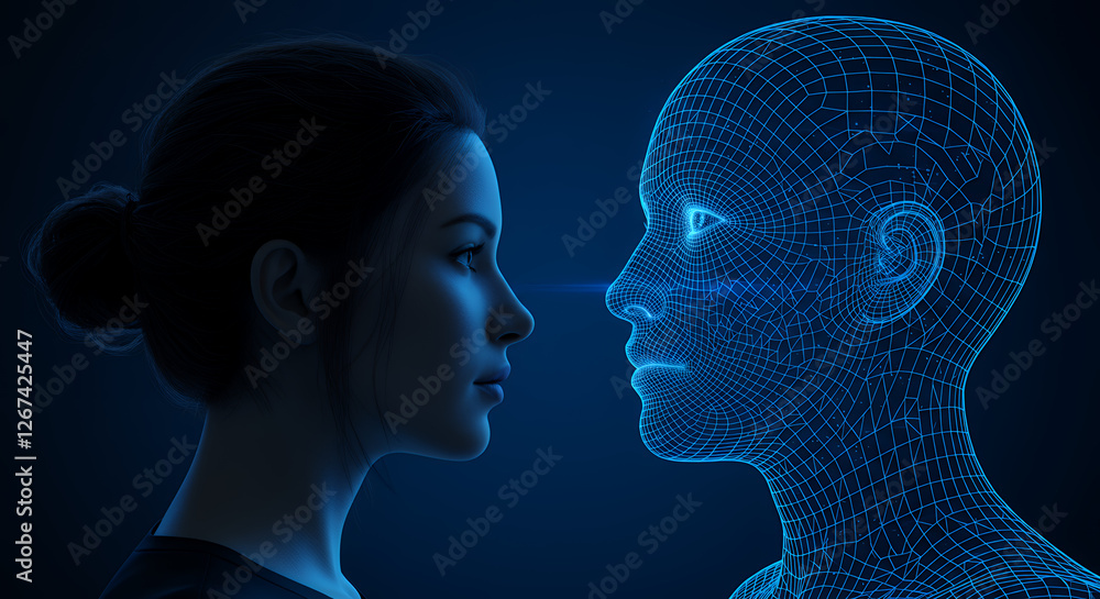 Poster human vs. ai: a digital staredown ? exploring the intersection of artificial intelligence and humani