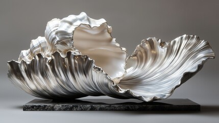 The elegant blooming of silver shells