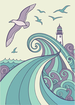 Faro en el oceano