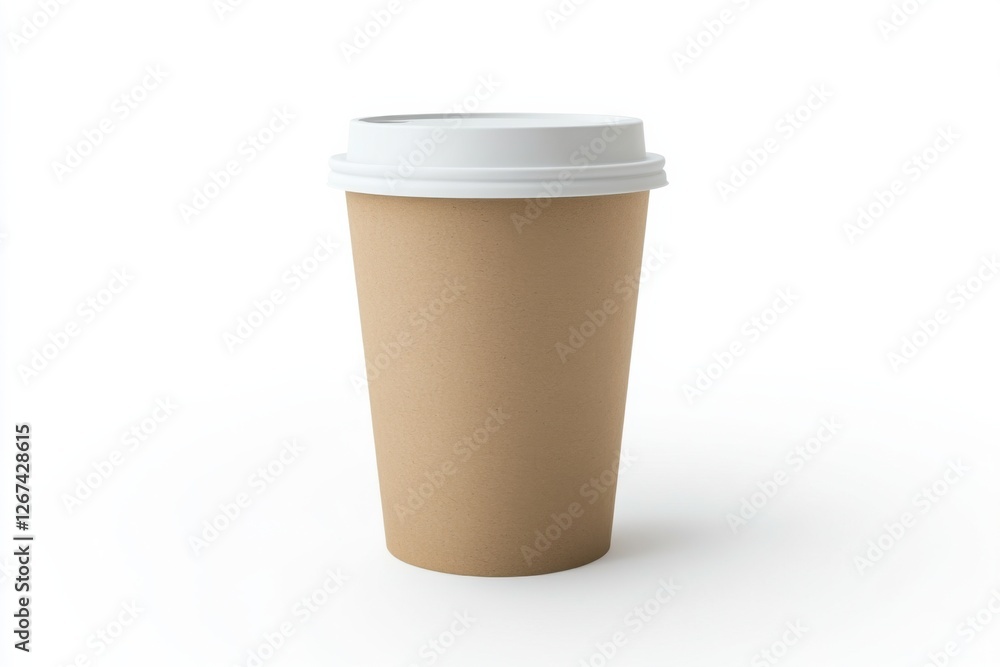 Poster capturing the essence of simplicity with a clean cup mockup against a pristine background for creati